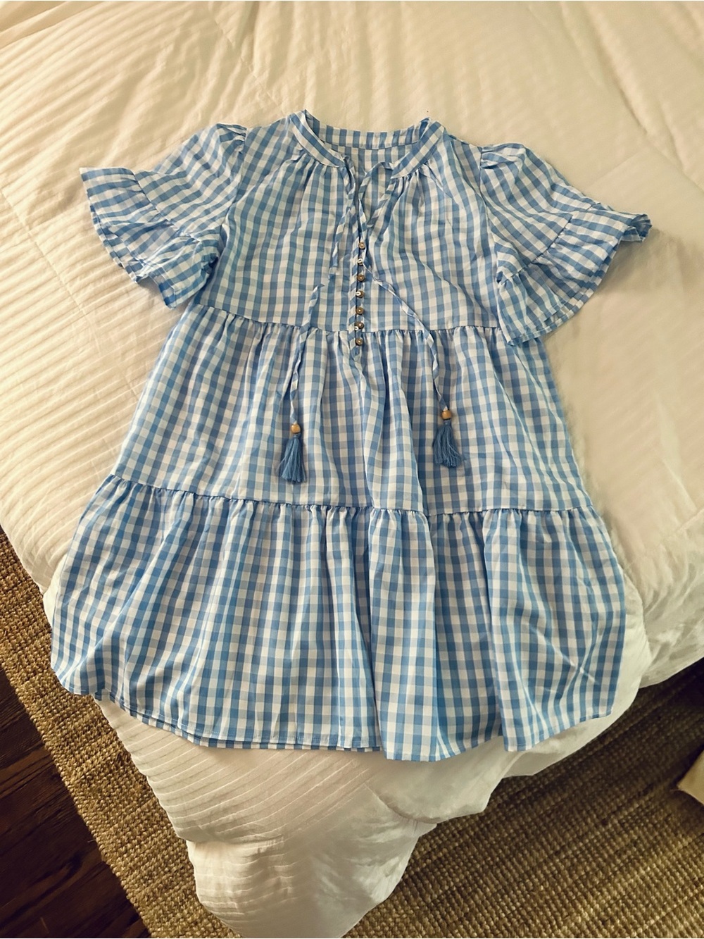 Blue + White plaid dress